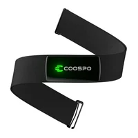 COOSPO H9Z Monitor de ritmo cardíaco recargable correa para el pecho Bluetooth5.0 ANT + Sensor HR HRM IP67Use para Garmin/Wahoo/Zwift impermeable