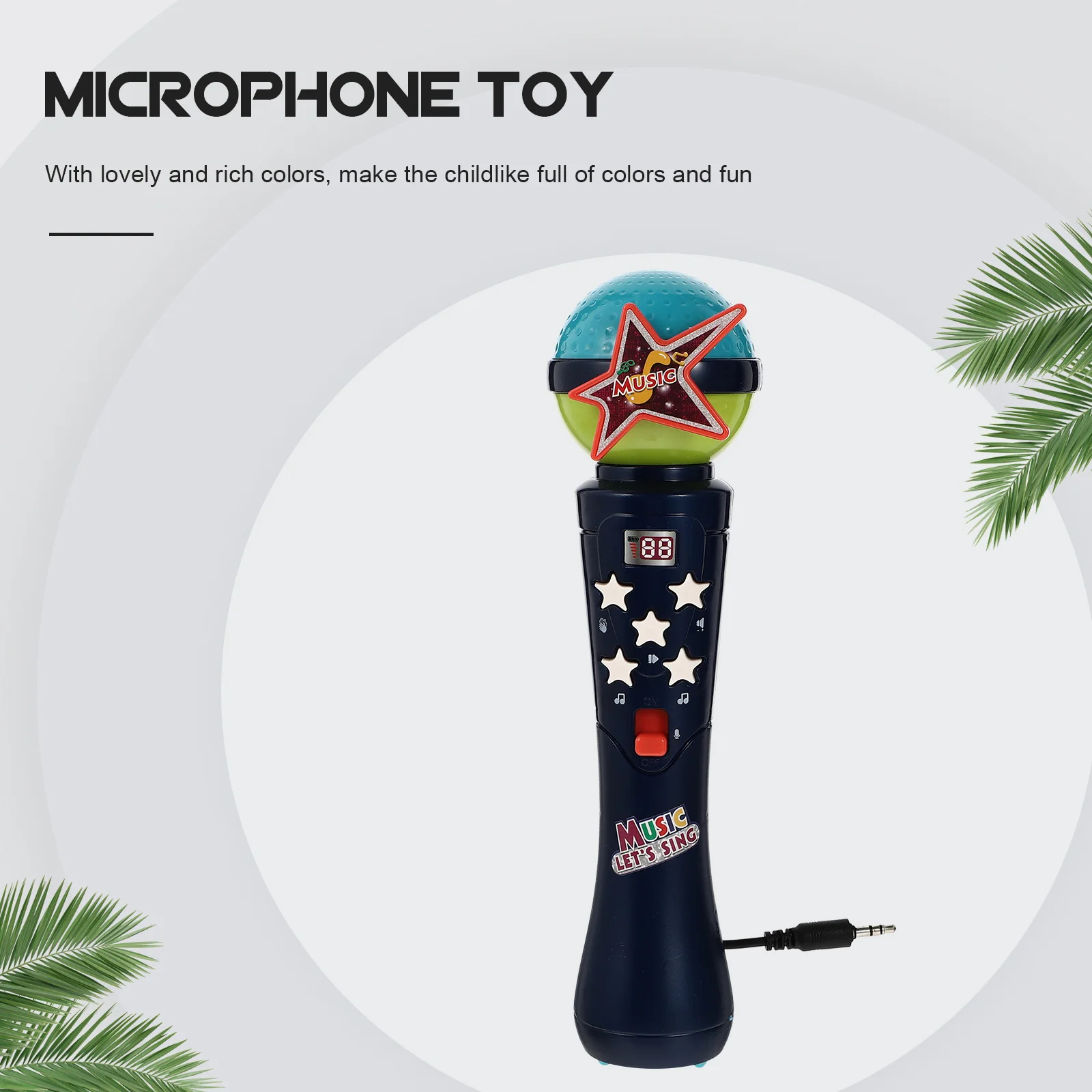 ألعاب أطفال ميكروفون يغني للأطفال دعامة بلاستيكية للتظاهر بالكاريوكي ABS #2