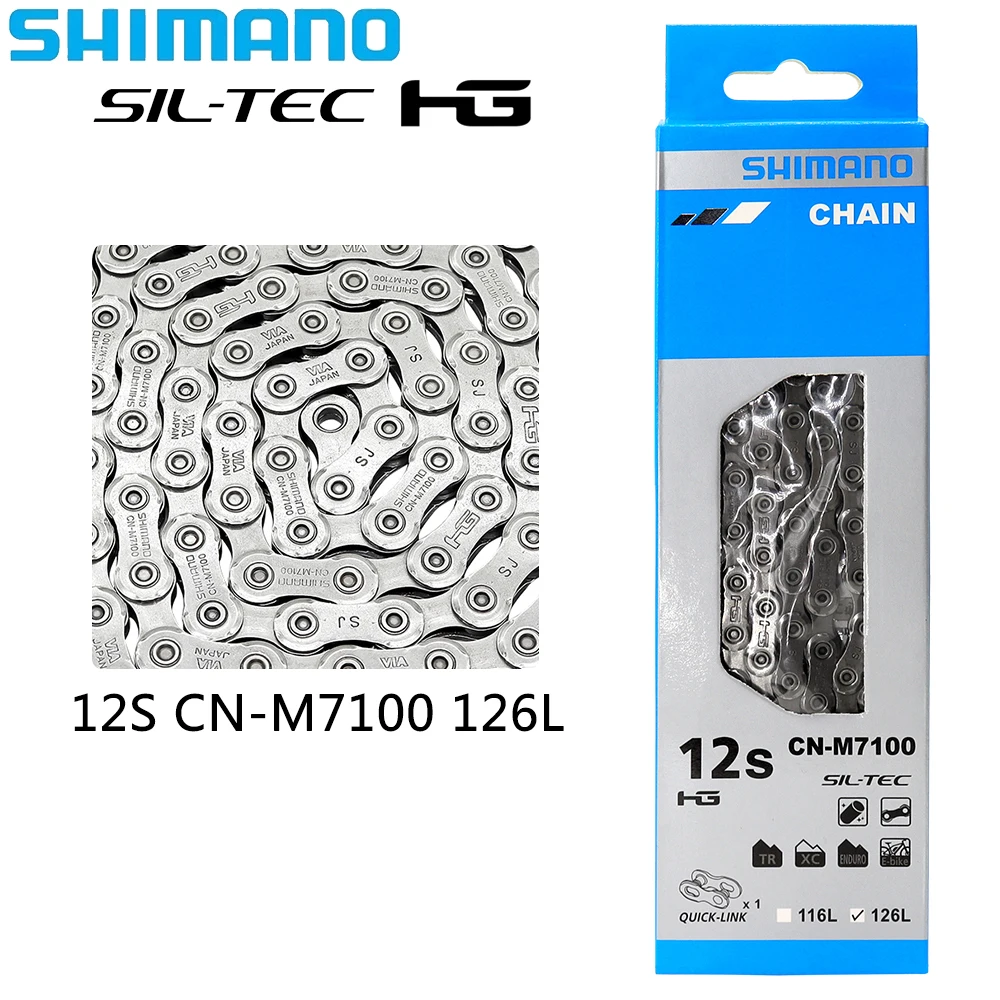 SHIMANO SLX CN-M7100 MTB จักรยาน 12 ความเร็ว 126L SIL-TEC HG 12V สําหรับจักรยานเสือภูเขา Original จักรยานอะไหล่