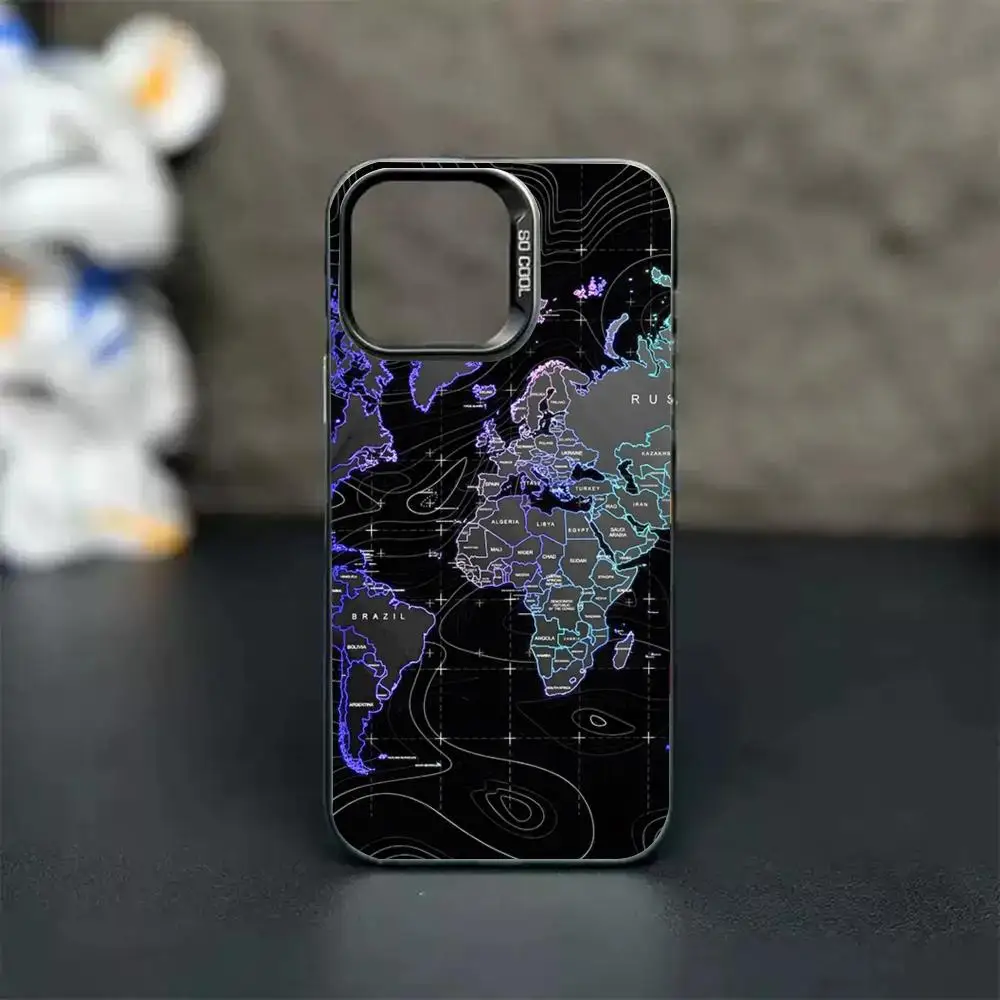 Aircraft route design Hot Phone Case For lMDColor Silver Shell For lPhone 18 17 16 e 15 14 13 12 11 Pro Max Plus