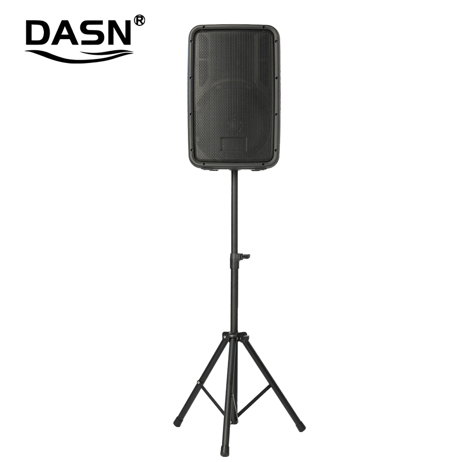 DASN P210F 2*10 Inch 800W DSP Professional Active Full Frequency Plastic Portable PA System Speaker With Stand Microphone Cables