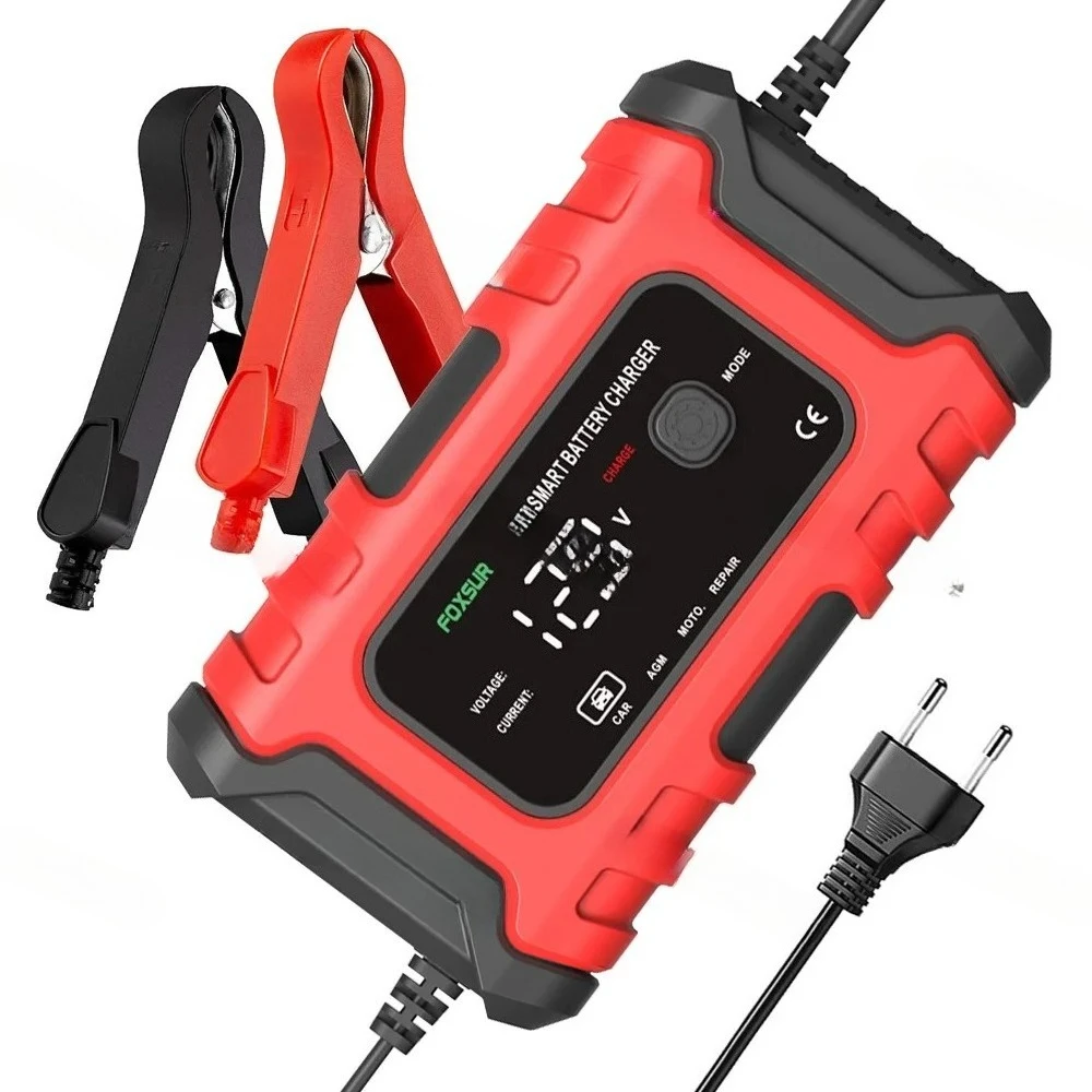 

12V6A battery smart charger, car motorcycle battery charger, digital repair charger