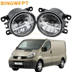 2PCS Car Fog Light Assembly LED Fog Lamps DRL Daytime Running Lamp 12V For Renault Trafic 2.5L L4 Diesel Turbocharged 2003-2006
