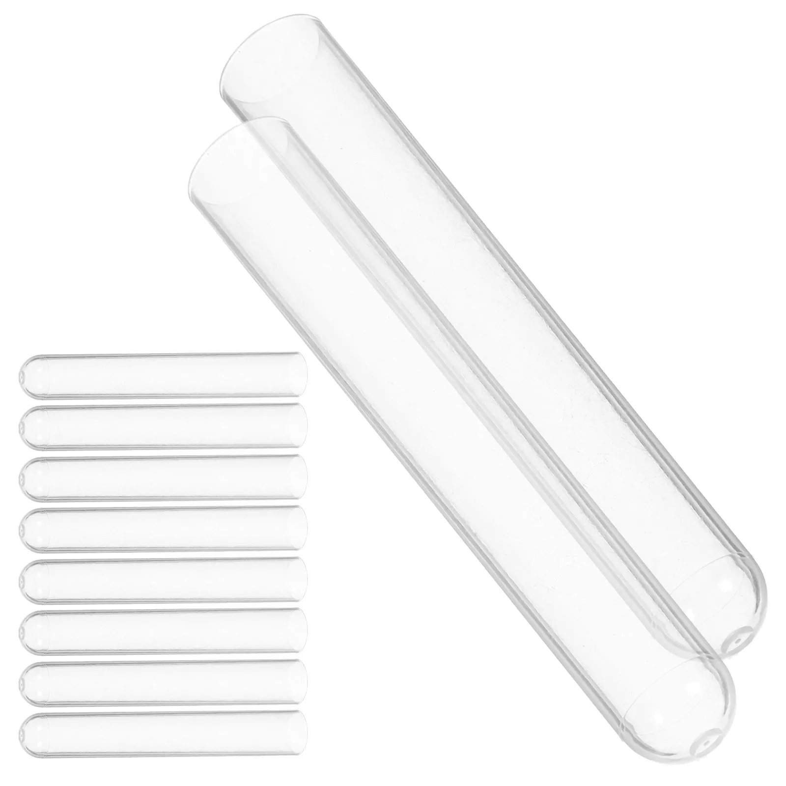 

10pcs Plastic Test Tubes Transparent Leak Proof Solid Storage Scientific Centrifugal Tubes For Liquid Cosmetics Emulsion