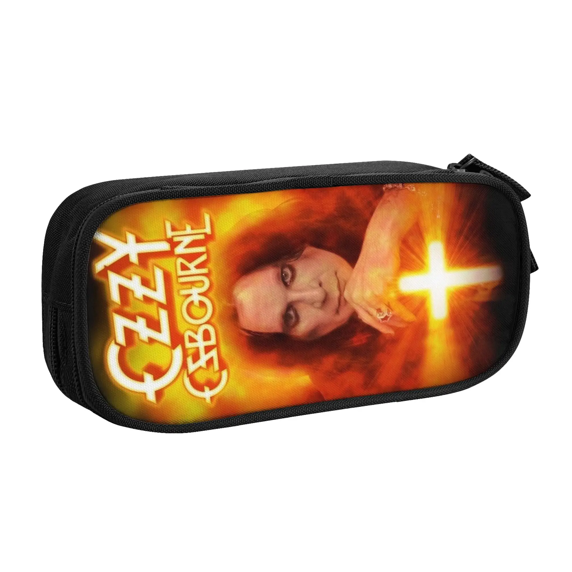 

Kawaii English Singe Ozzy Osbourne Pencil Case for Girl Boy Large Capacity Heavy Metal Band Pencil Bag Stationery