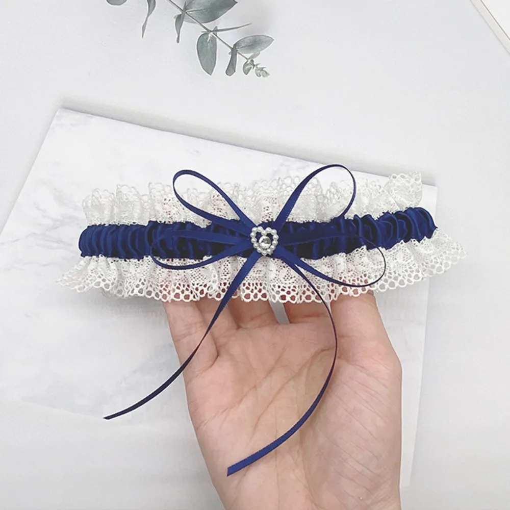 New Bowknot Bridal Lace Garter Women's Garter Belt Bride Souvenirs Women Thigh Garter Leg Loop 2