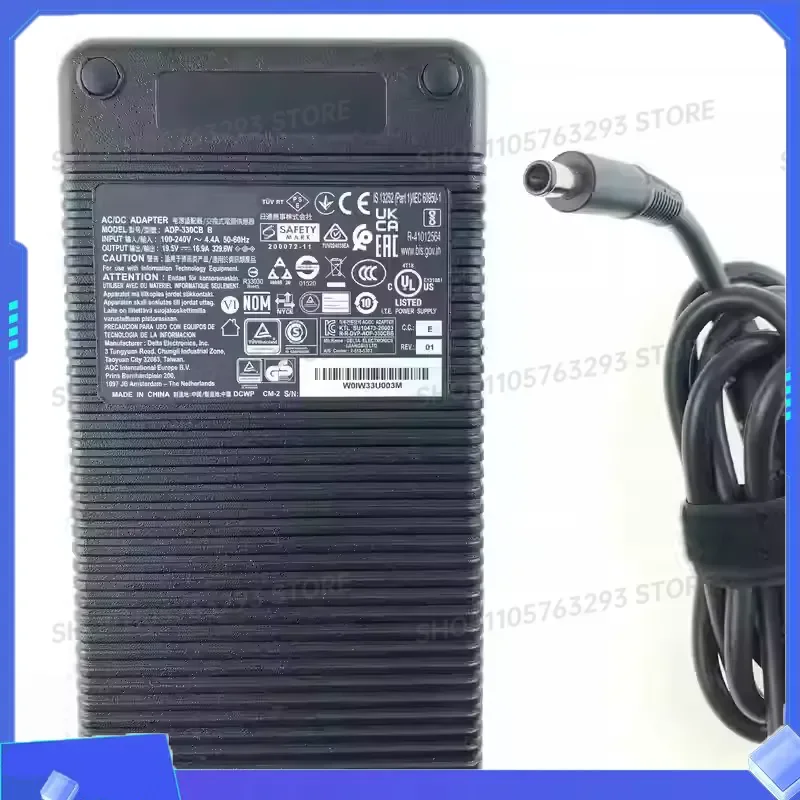 for MSI GT77 GE76 GE77HX 12UH 12UGS Gaming Laptop Charger Power Supply Adapter 19.5V 16.9A 330W 7.4x5.0mm ADP-330CB B 1PC New