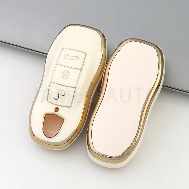 Tampa da chave do carro TPU, Shell chave para Porsche Cayenne 958, Macan 911, Panamera 996, 991, Boxster 987, 997, 2019, 2020 Acessórios