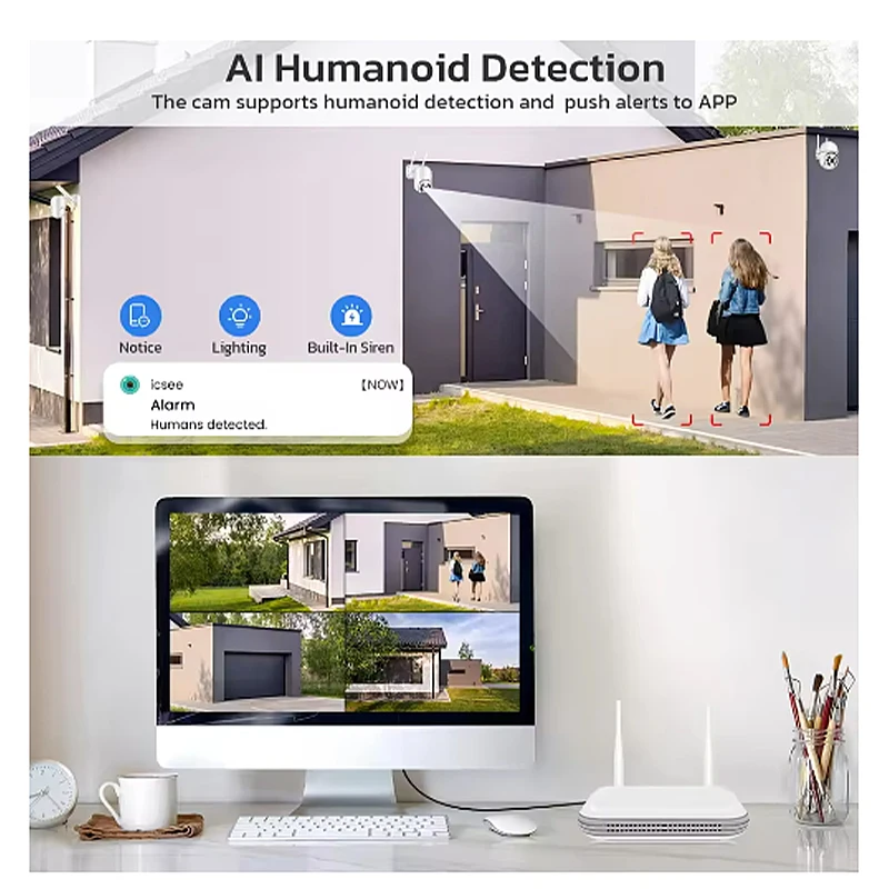 Wifi NVR Mini 8CH 5MP XMeye WIFI مسجل فيديو لنظام الأمان اللاسلكي TF فتحة للبطاقات كشف الوجه P2P H.265 iCSee