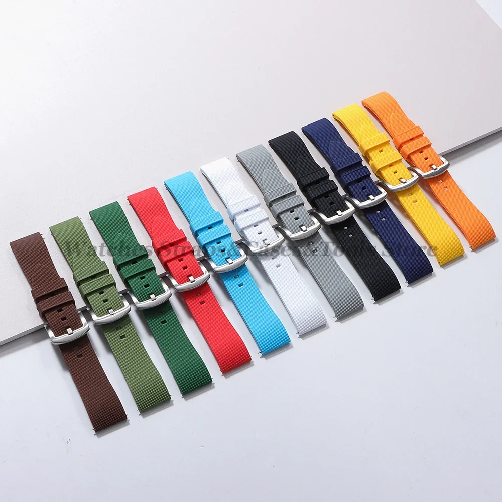 Мягкий силиконовый ремешок для часов, водонепроницаемый ремешок 20 мм 22 мм для Seiko for Rolex for Water Ghost, мужской спортивный резиновый браслет, аксессуары для часов