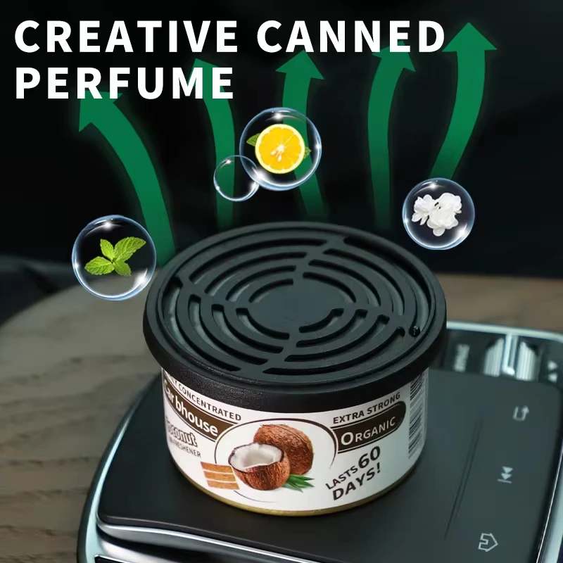 Car Flavoring Car Air Fresheners Perfume Canned Wood Blocks Lemon Flavor Long-Lasting Auto Aromatherapy Car Deodorant Supplies