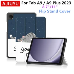 Case For Samsung Galaxy Tab A9 8.7 Inch SM-X110 SM-X115 X117 PU Flip Stand Cover For Tab A9 Plus 2023 Tablet Case Funda
