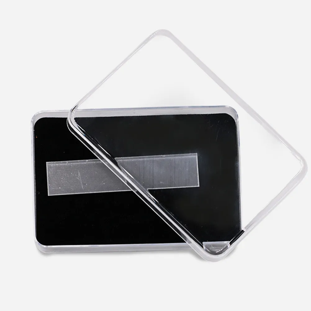 

Прозрачный пластиковый органайзер для хранения накладных ногтей с акриловыми держателями-стикерами, контейнер для набора для маникюра, для накладных ногтей и гель-лака