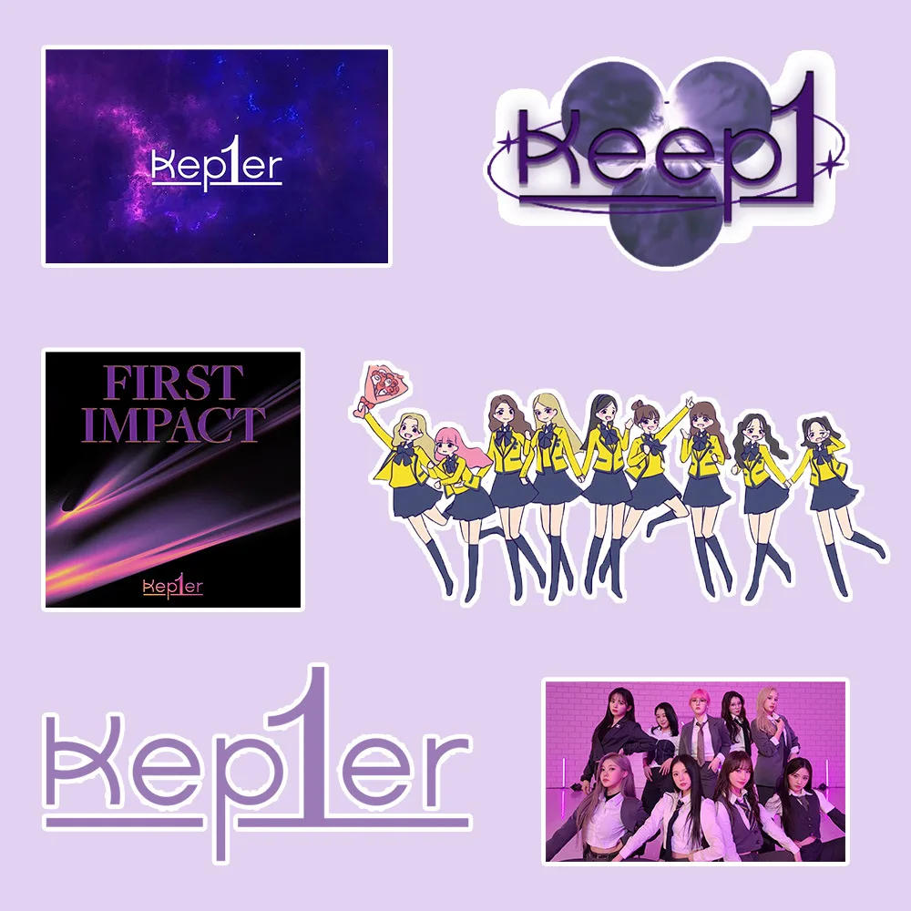 100pcs/set Kpop Kep1er Sticker Postcard New Album Korean Fashion Cute Group Idol Cards Photo Prints Pictures Fans Gift Stickers