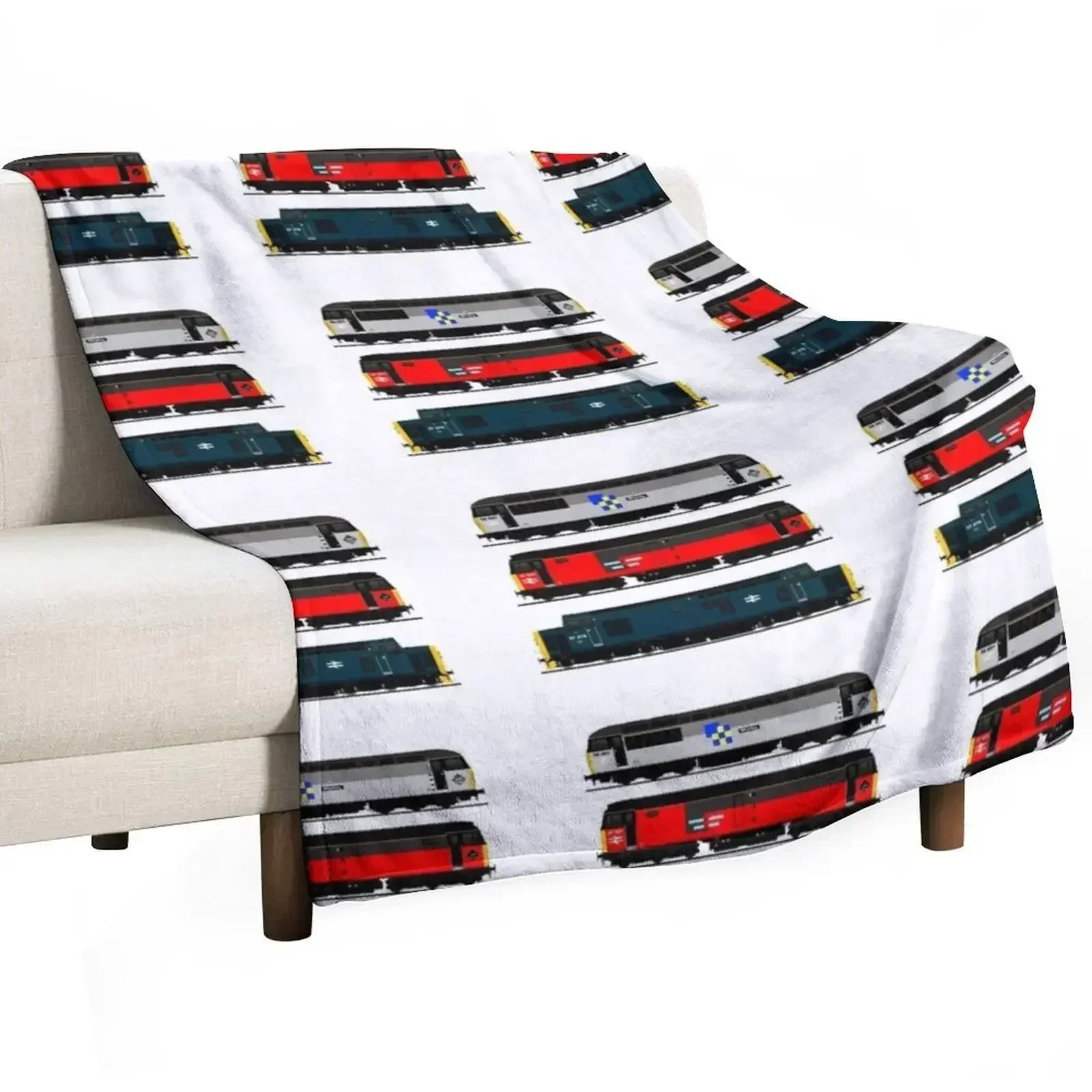 

british rail locomotives Throw Blanket Cozy Home Blanket Gift for Christmas Holiday