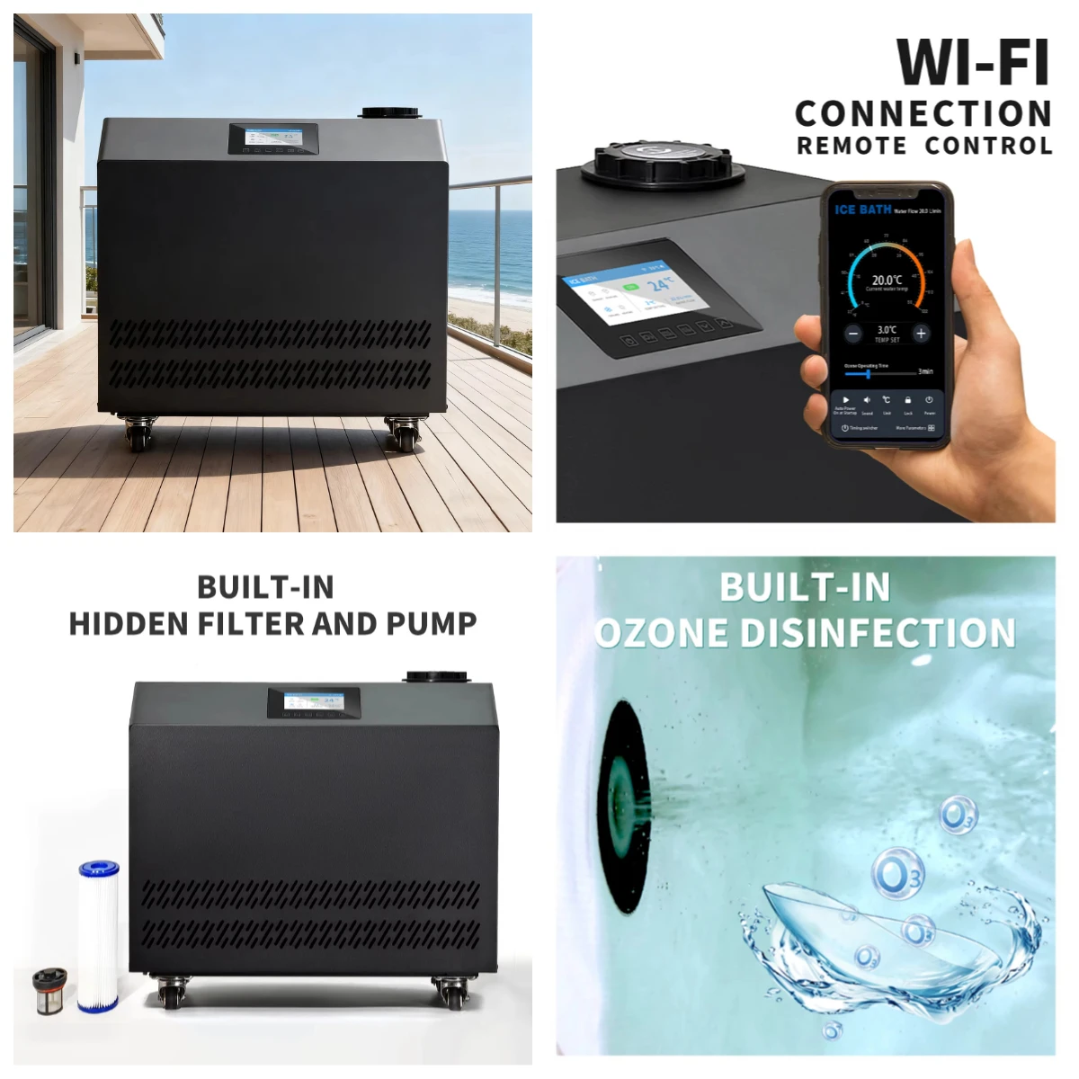 

Ice Bath Recovery Machine Budget Chiller with Wifi Control, Pump & Filters Included