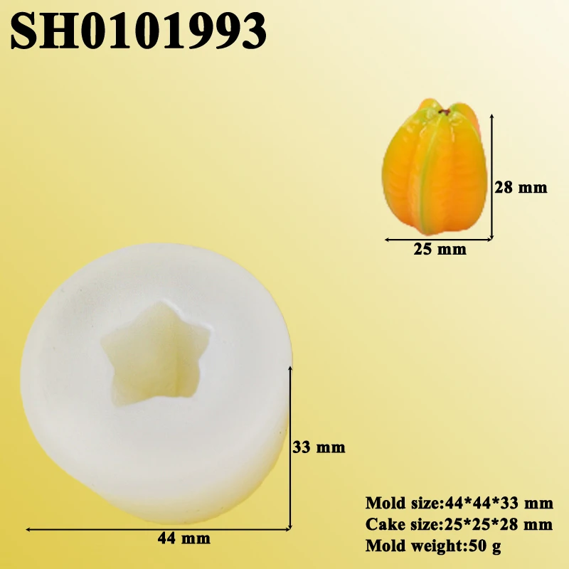 SHENHONG Clay Resin Jelly Moulds Mini Fruit Kanom Look Choup Thai Dim sum Dessert Baking Tools Luk Chup Chocolate Silicone Molds