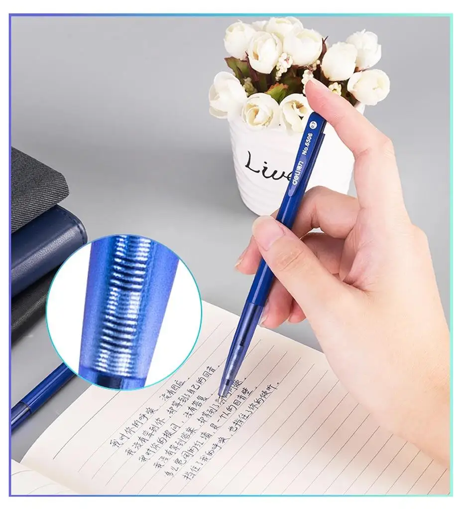 Großhandel 60 stücke Set 0,7mm Kugelschreiber schwarz blau Tinte Farbe tragbare Stifte Schreib werkzeug für Schul büro Briefpapier – Detail 8