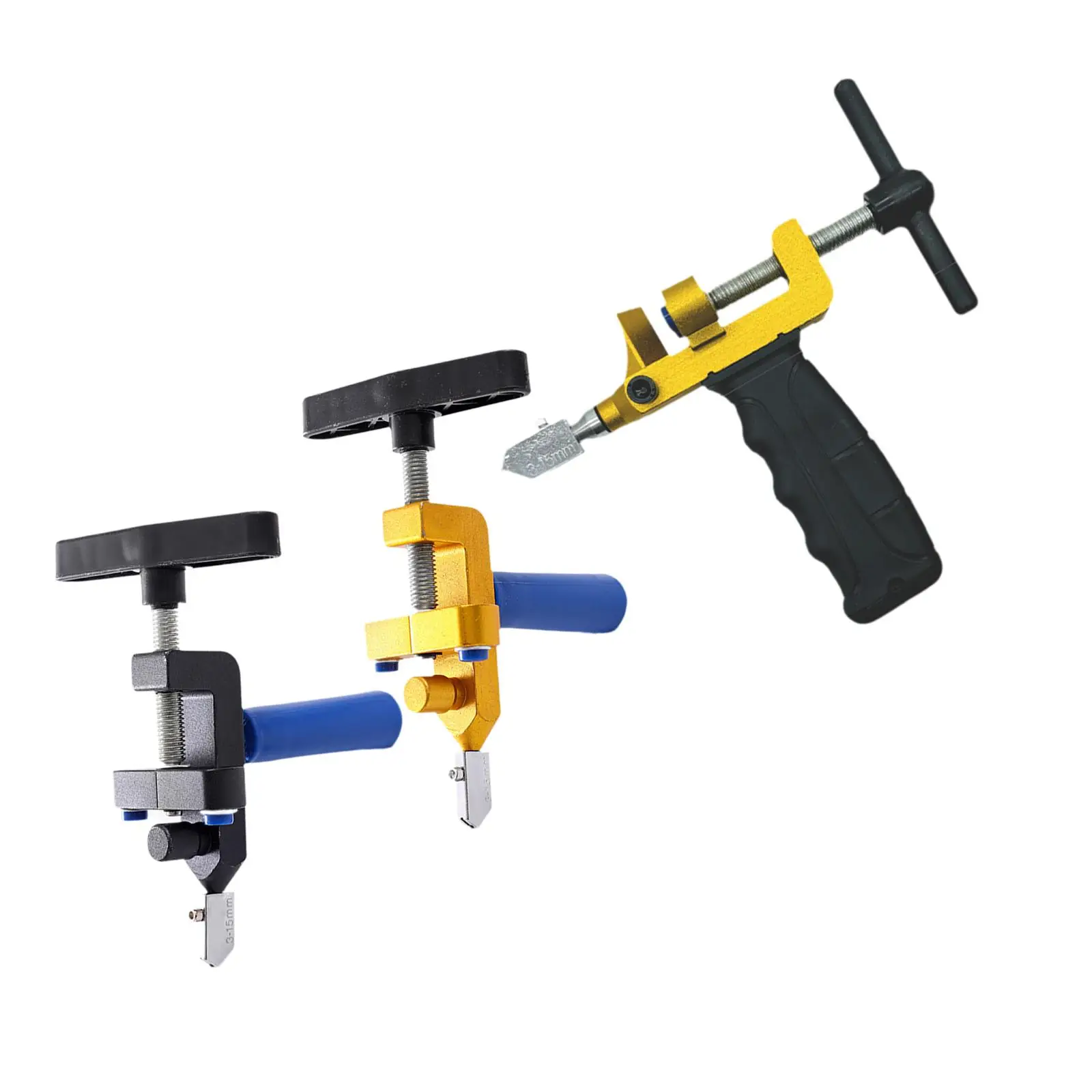 Glass Tile Cutter Hand Tool Manual Tile Cutting Machine Practical Multipurpose Portable with Spare Cutter Heads for Home DIY