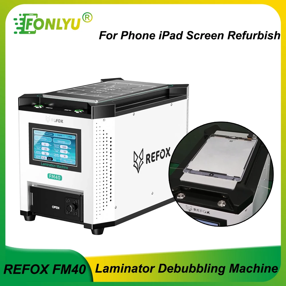 

REFOX FM40 5in1 Desktop Vacuum LCD Laminating Bubble Remove Machine No Need Air Compressor For Flat Curved Screen Repair Tools