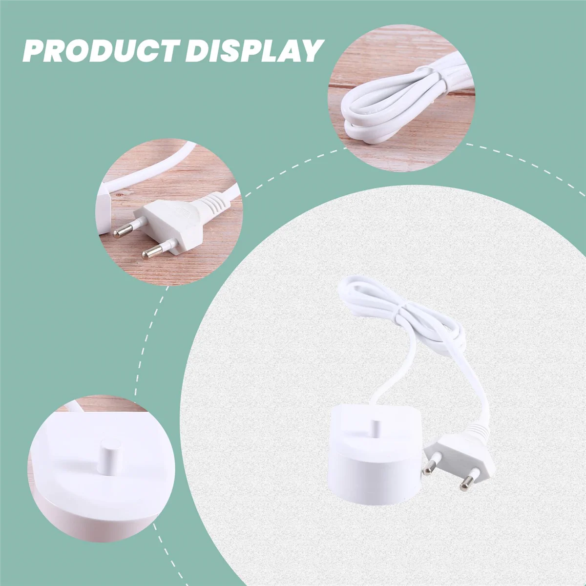 Replacement Charger for Philips Toothbrush EU Plug Charging Kit Waterproof White Holder Base Hx6100 HX6721/3296/3216