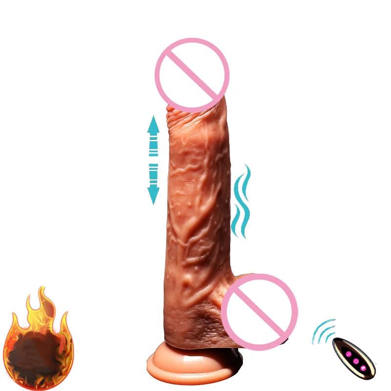 Thrusting Realistic Dildo Vibrator Anal Plug With Vibration Telescopic Dildos Female For Pleasure Suction Cup Sex Toys for Women