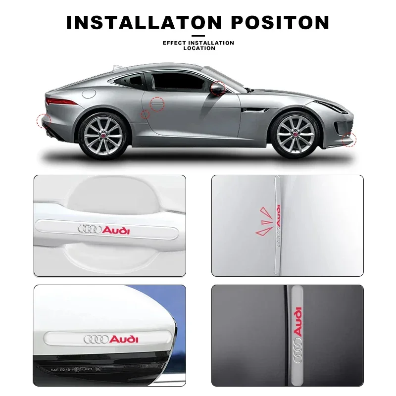 

Силиконовая пленка для автомобильных дверей, прозрачная устойчивая к царапинам ручка для Audi A4 A3 A5 A6 A7 A8 Q3 Q5 Q7 B6 B7 B8 B9 8P 8V 8L RS3