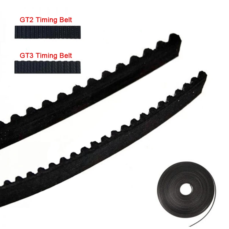 Correa de distribución abierta GT2 GT3, correa de fibra de aramida de goma para impresora 3D, ancho 5mm/6mm/9mm/10mm/15mm, 1m/5m/10m/20m/lote