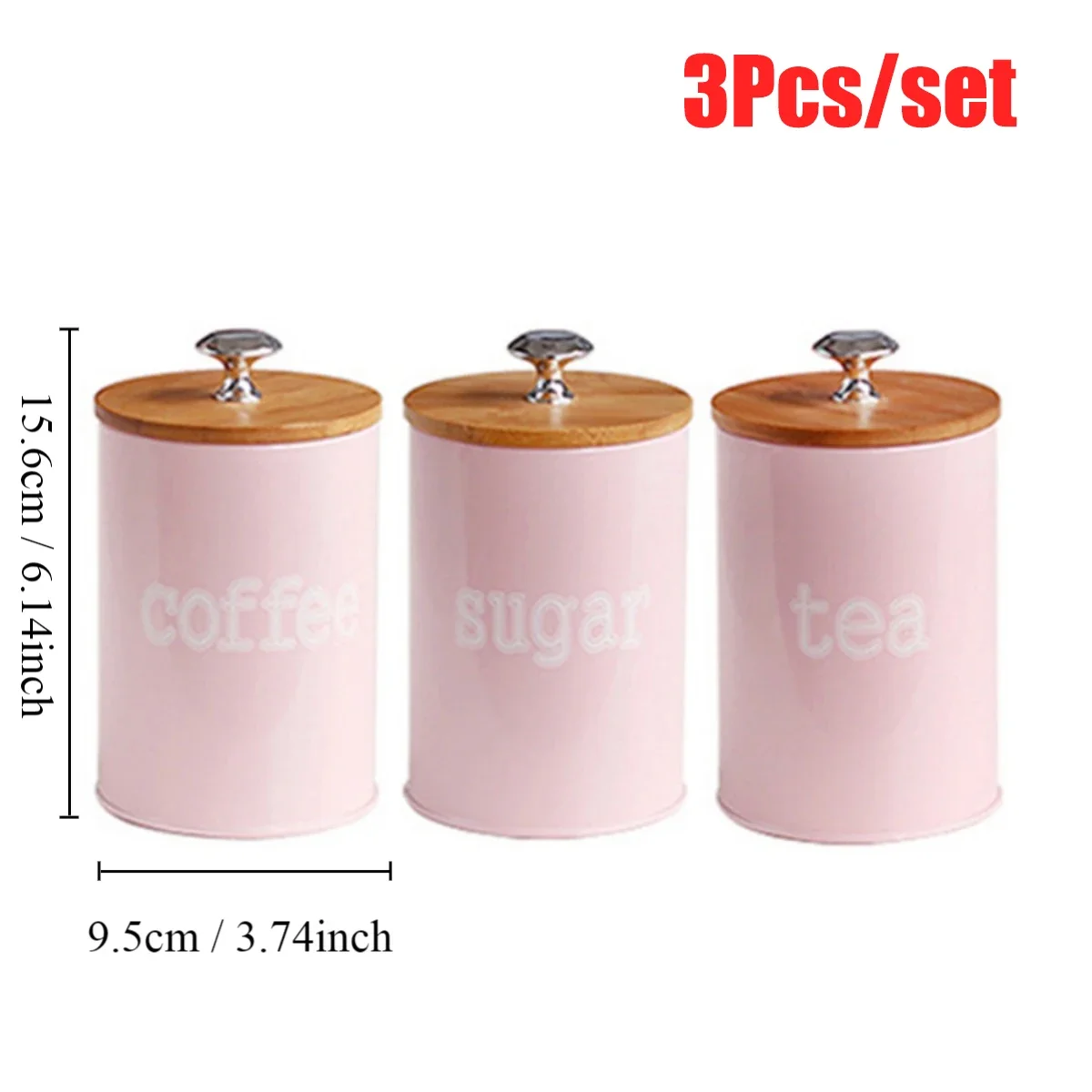 Storage Tanks Steel Kitchen Utensils Multifunction Color Tea Coffee Sugar Square Box Househould Mason Candle Jars with Lid