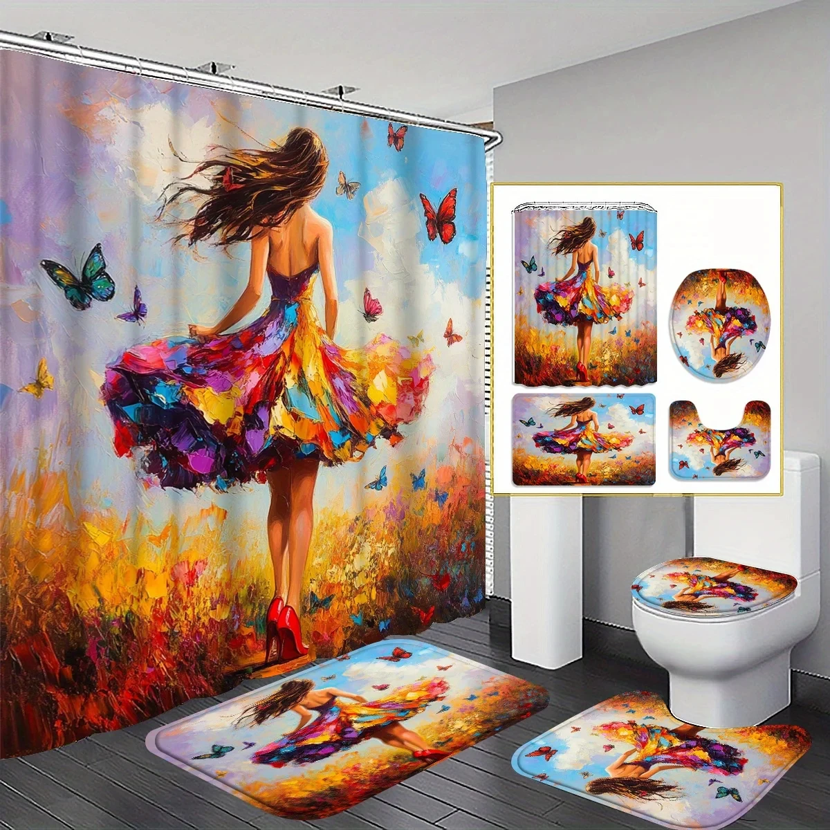 4Pcs Girls In Color… - image