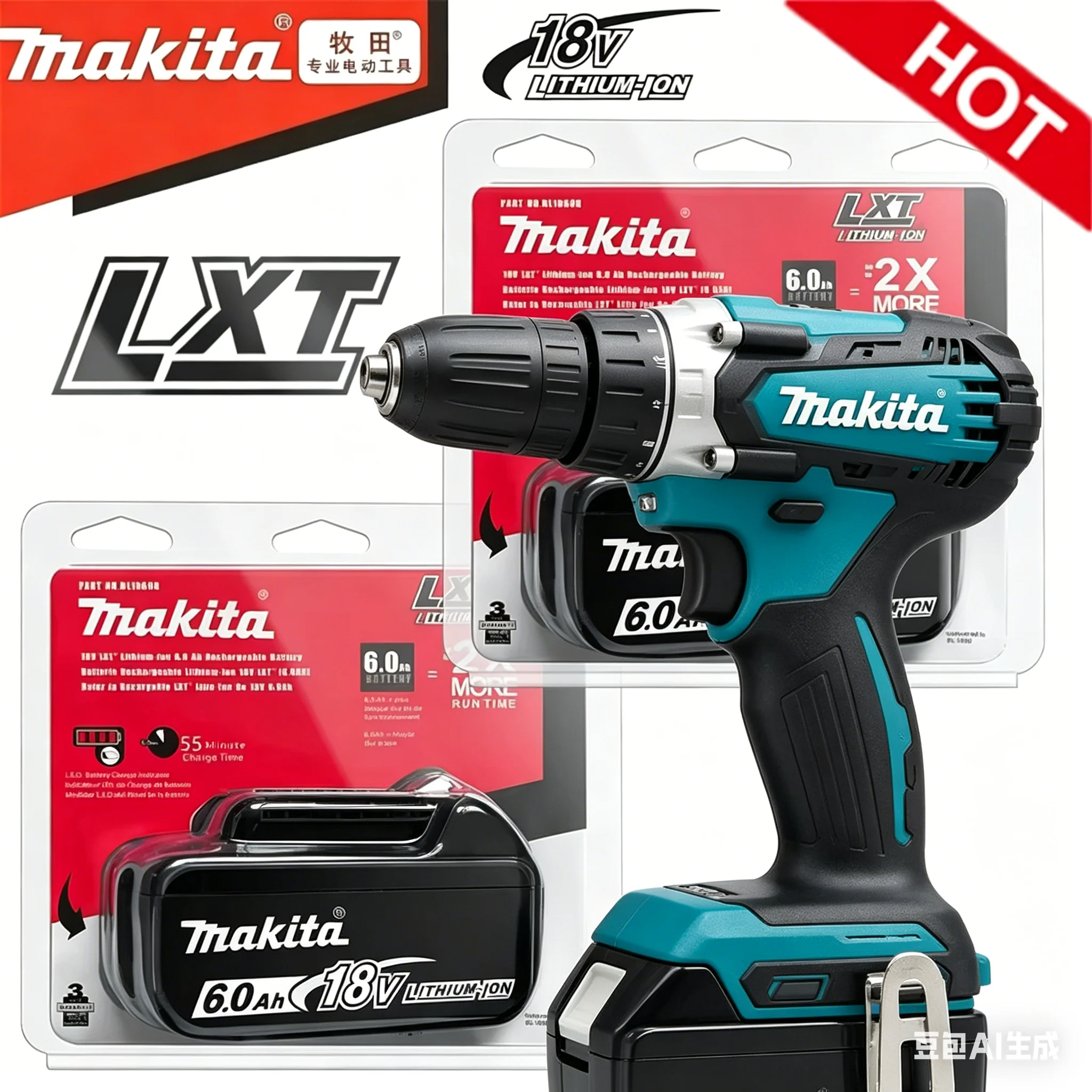 

Original Makita 18V 6.0Ah Lithium Battery BL1860 BL1860B BL1850 BL1850B Rechargeable Battery For Makita 18V LXT Power Tools