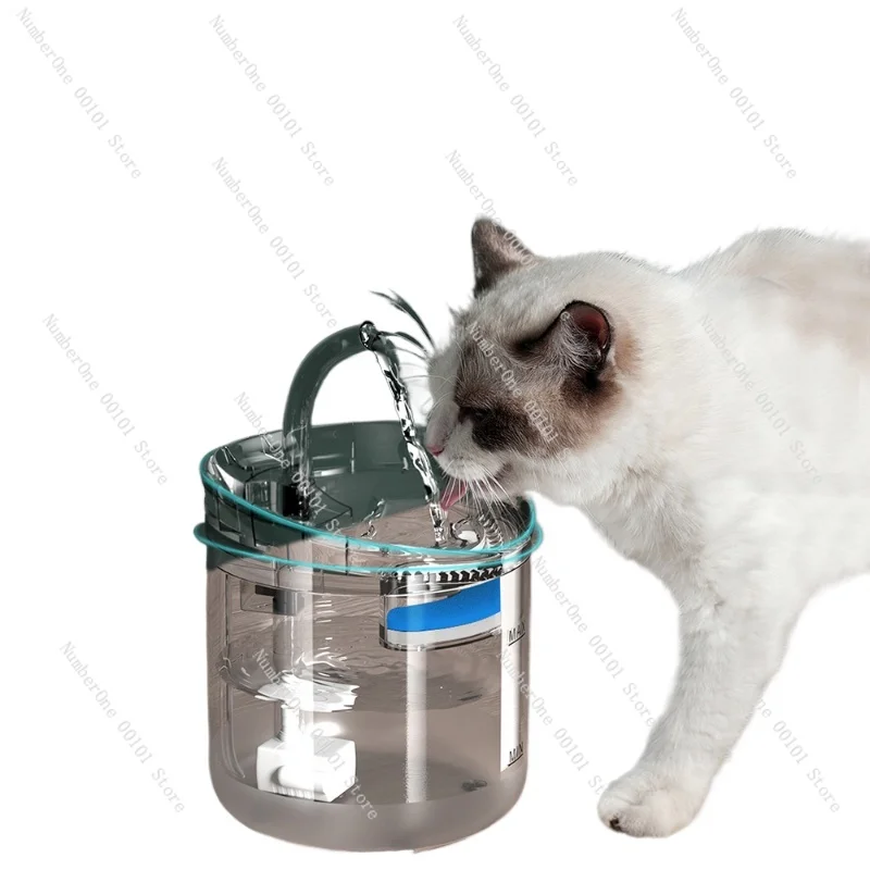 Cat Auto Circulation Fountain Filter Water Dispenser Constant Temperature Transparent Mute Pet Accessories Supplies Feeding Tool