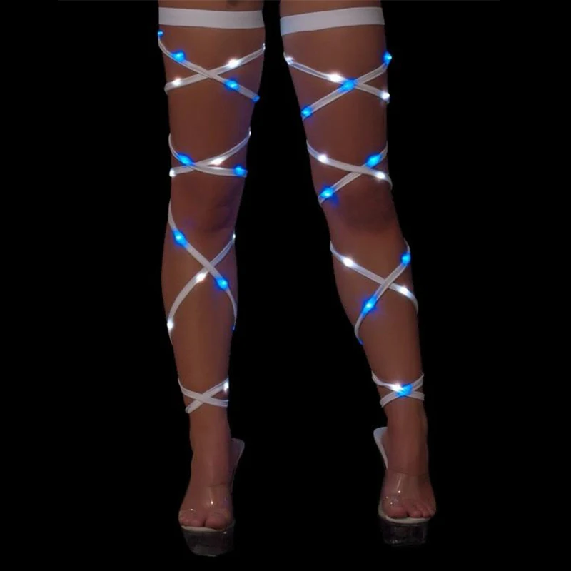 Envolturas de pierna de verano para mujer, moda de personalidad adecuada para múltiples escenarios, envoltura de pierna con luz LED, nuevo