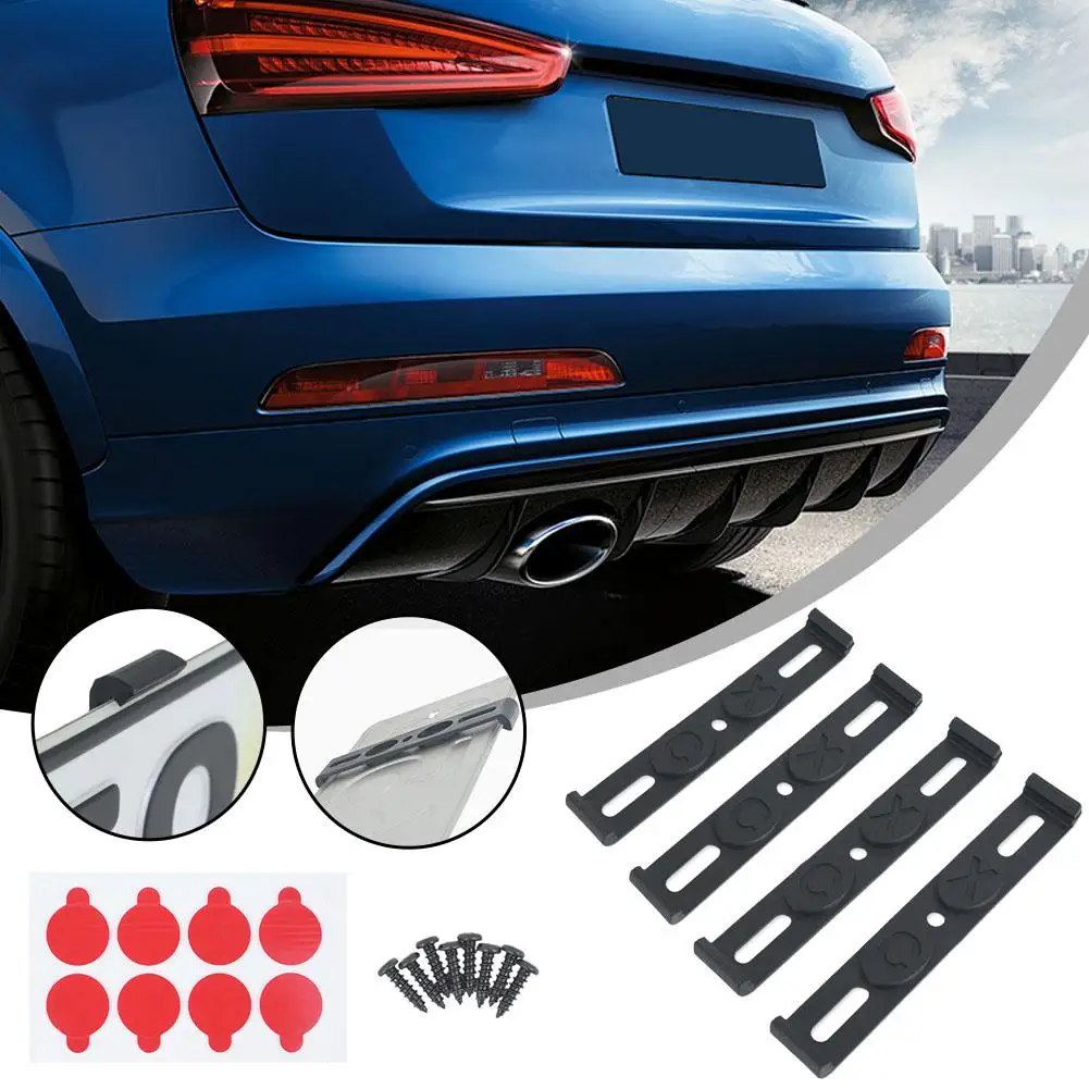 4pcs Frameless License Plate Holder Weather-Proof Frameless License Plate Frame Car Tag Frame For Front And Rear Car Tags