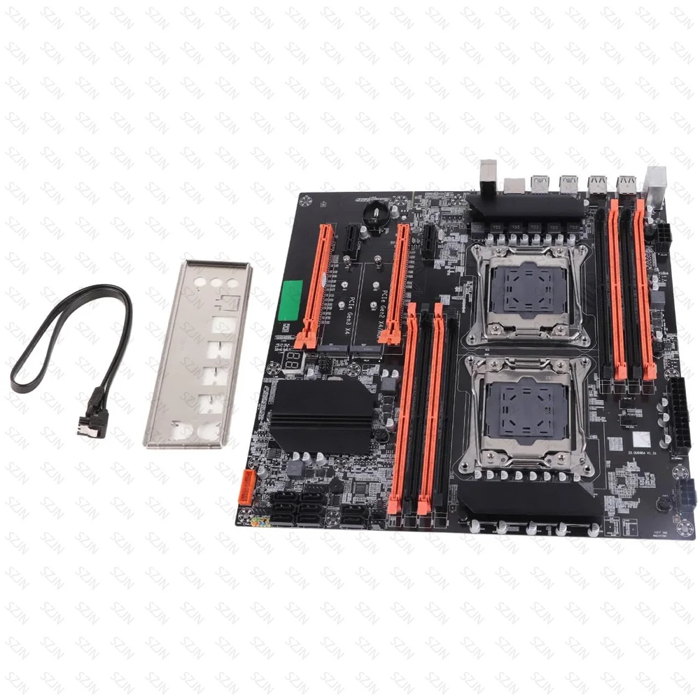 Scheda madre X99 Dual CPU LGA 2011 Solt Supporto E5 V3/V4 E-ATX 8x SATA3 DDR4 Max 256GB Processore Xeon Sever Scheda madre