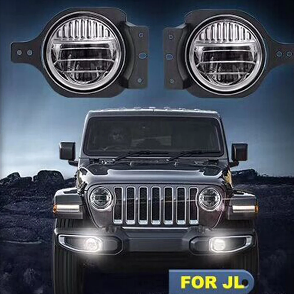 

SXMA JL1084 Противотуманные фары Бампер Противотуманные фары для вождения Супер яркие для Jeep JL для Wrangler 2018+ 2 шт. Plug and Play