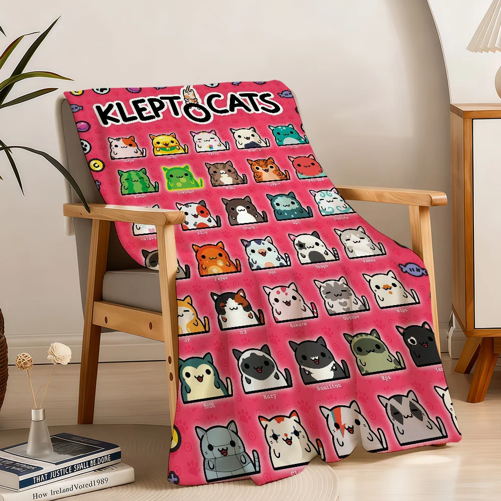 

Плед-покрывало K-KleptoCatS-ES Super Cozy 2, плюшевый, для гостиной, дивана, детский, для онлайн-игр, подарки на день рождения