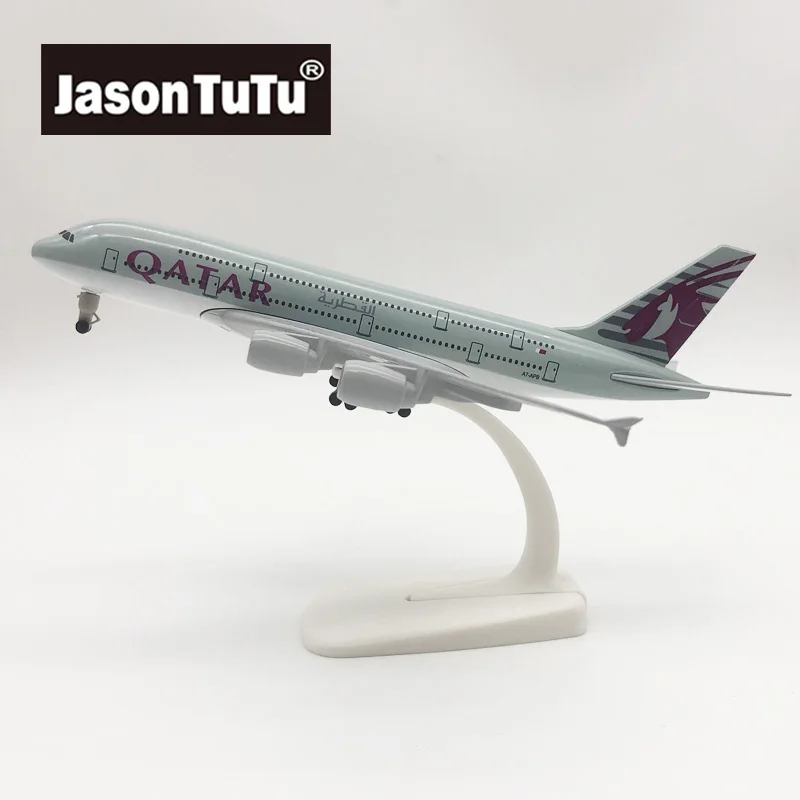 

JASON TUTU 18-20CM Qatar Airways Airbus Airplane Model Diecast Metal Plane Aircraft Model Drop Shipping