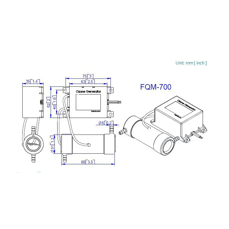 110V 220V Ozone Cabinet Ozone Generator China Ozone Generator Spare Parts ND-306MG