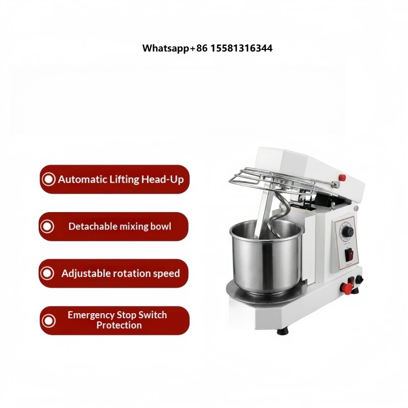 7L 10L Commercial Stainless Steel Spiral Dough Mixer Pizza Dough Bakery Flour Mixer Machine High Quality Industrial Dough Mixer