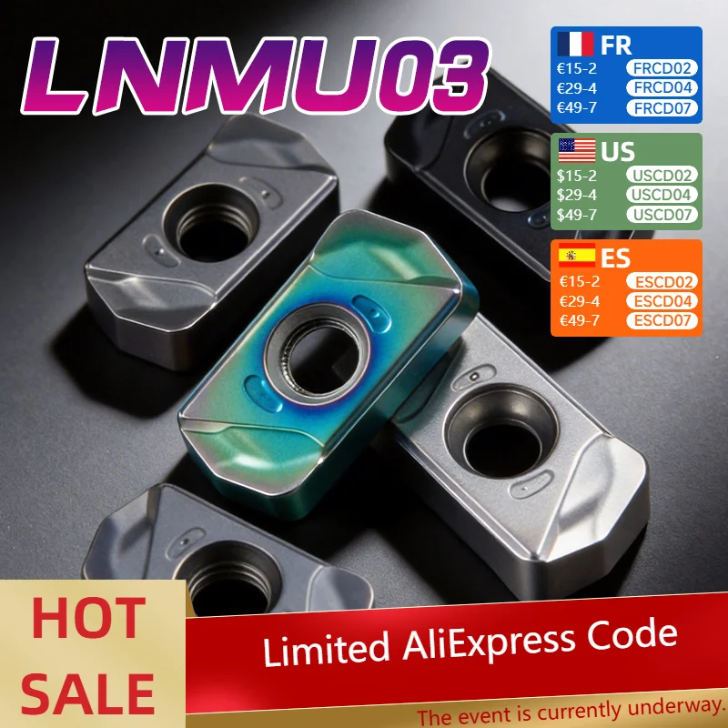 

LNMU03 High-Feed Milling Inserts: High-Efficiency, High-Speed Double-Edged Cutters for CNC Machining Centers