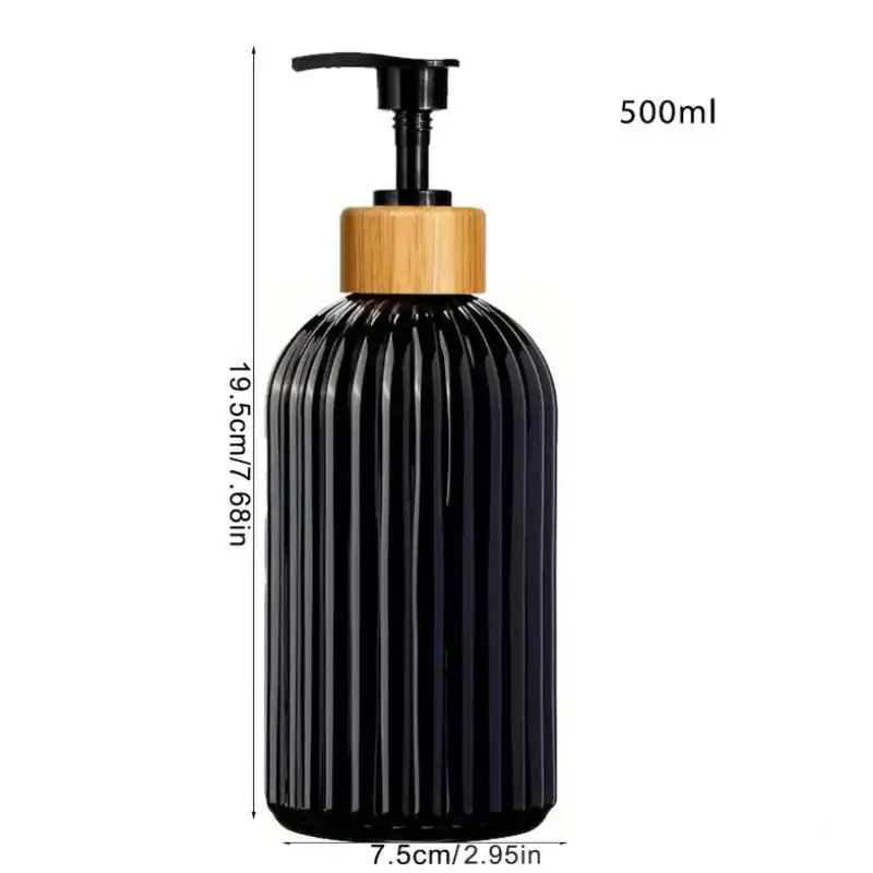 

1Pc 500ml Refillable Soap Dispenser With Pump, Empty Lotion Shampoo Container For Bathroom Kitchen