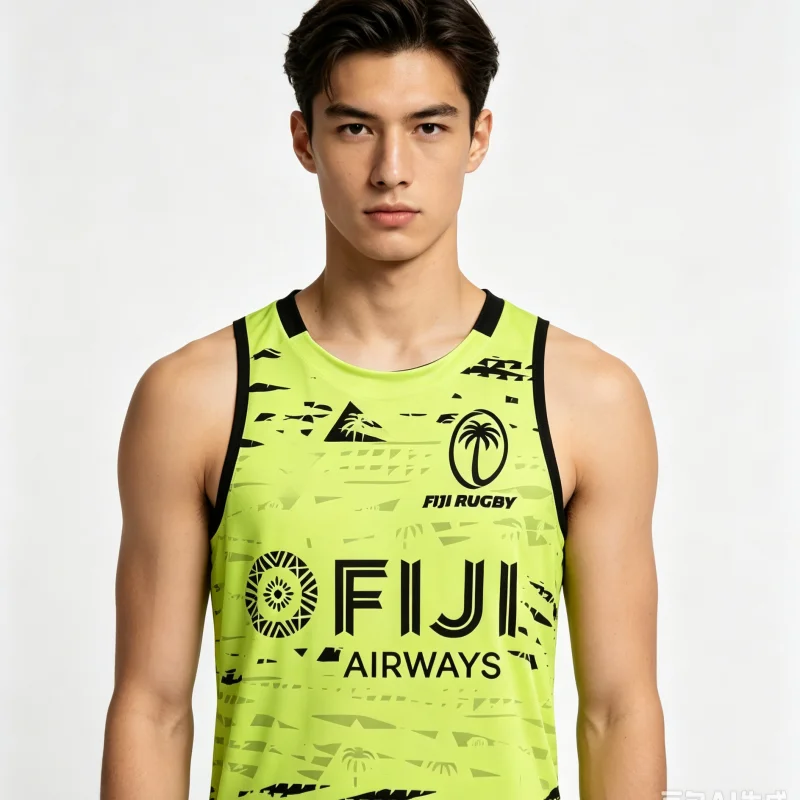 2026 Fiji Rugby Ärmelloses Trainingstrikot Sommer Neu Herren Basketball Trikot Weste Atmungsaktiv Schnelltrocknend Ärmelloses Trikot Familien-Set