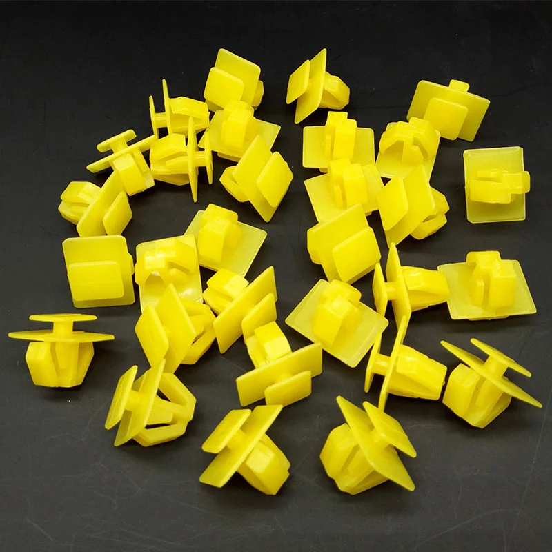 Practical Useful Fasteners Clips Trim Push Rivet Yellow Auto Bumper Fender For Hyundai 87758-35000 Santa  Practical