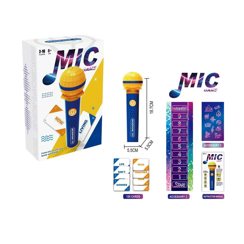 ميكروفون جديد مثير انتزاع الميكروفون الأسرة كاريوكي لعبة ببطاقات ورقية للمطربين السيئين بطاقات غنائية للحفلات العائلية هدية للأطفال #6
