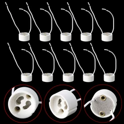 GU10 Socket LED Bulb Halogen Lamp Holder Base Ceramic Wire Connector DropShipping