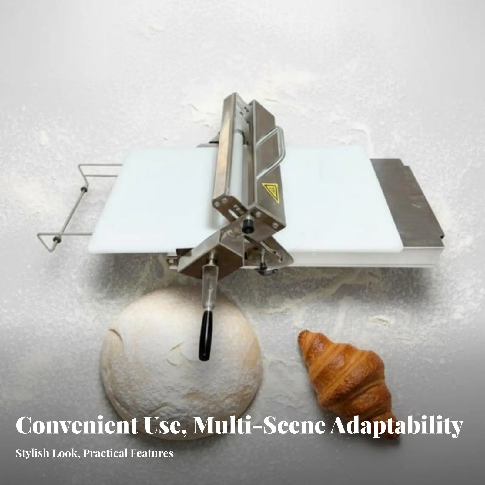 

Manual Pastry Sheeter Adjustable Thickness Hand Crank Pastry Sheet-Forming Tool Puff Pastry Sheeter Easy to Clean Fondant