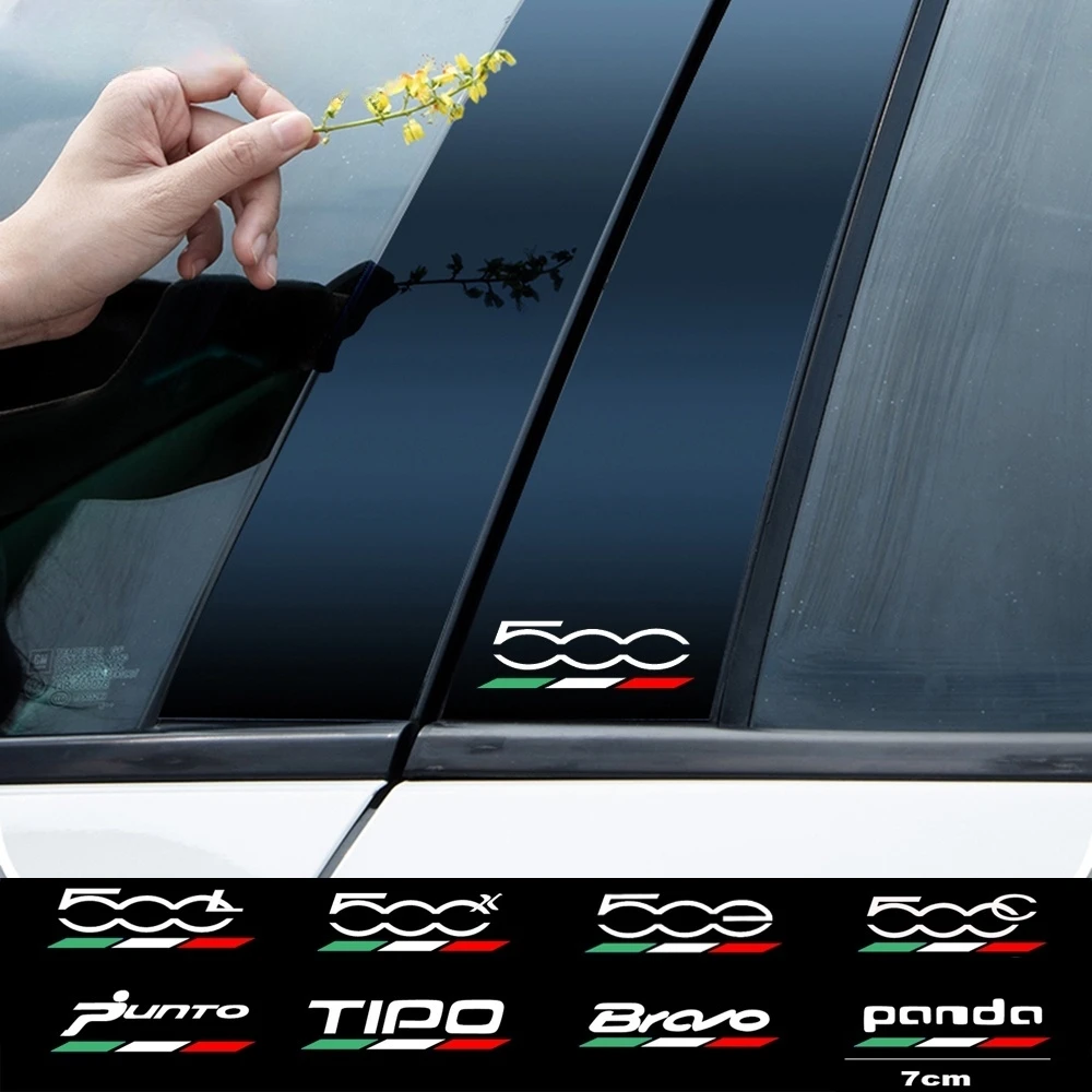 

For Fiat 500 500X 500L 500C 500E Punto Tipo Panda Bravo 4Pcs Scratch Resistant Car Body Styling Vinyl Stickers