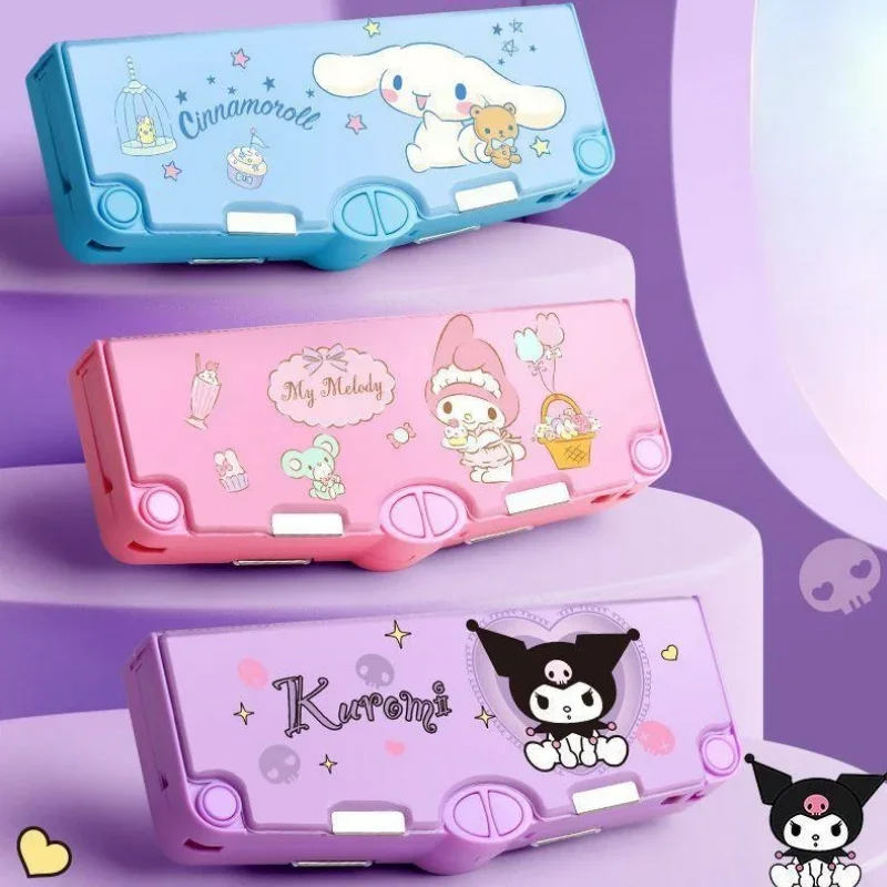 CartoonkuromiMy melody anime cute multifunctional stationery box pencil case double-sided large capacity pencil bag holiday gift