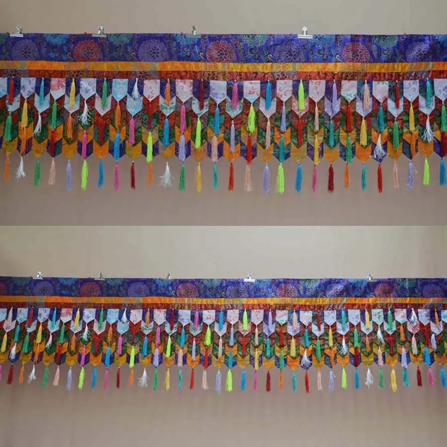 500cm long Wholesale Buddhist supply Buddhism HOME Temple buddha Hall Wall Deco Enclosing curtain Tapestry draperies WEIMAN